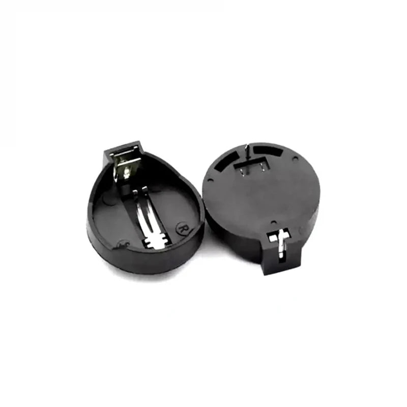 Custom 10pcs 3V CR2032 CR2025 Coin Cell Battery Holder Case Black Coin Cell Button Socket Holder Case