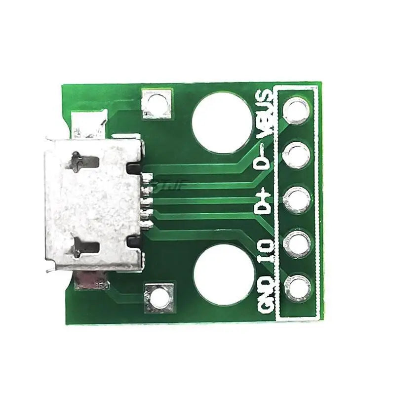 Custom 10pcs MICRO USB To DIP Adapter 5pin Female Connector B Type PCB Converter Breadboard USB-01 Switch Board SMT Mother Seat