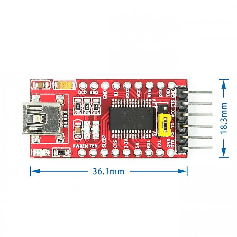 Custom 1pcs/lot FT232RL FT232 USB TO TTL 5V 3.3V Download Cable To Serial Adapter Module For USB TO 232