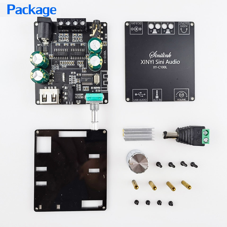 2*100W BT 5.0 Digital Power Amplifier Board AUX Speaker 2.0 CH Stereo Home Music Wireless Module Audio AMP Customize