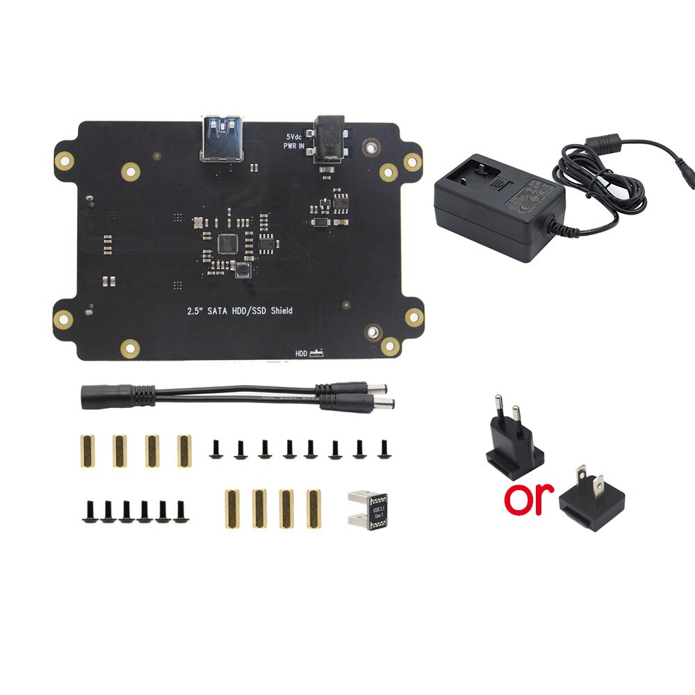 2.5 inch SATA SSD/HDD Shield / Storage Expansion Board T300 V1.1 for NVIDIA Jetson Nano