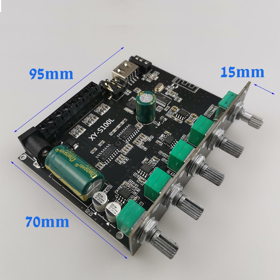 2*50W+100W Power Subwoofer BT Amplifier Board Sound Class D Home Theater Audio Stereo Equalizer AUX Amp Customize