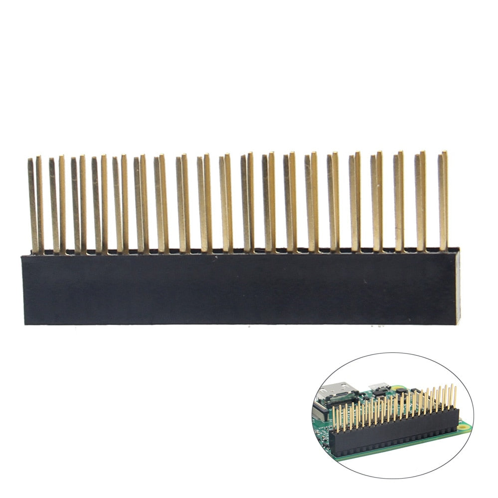 2 Pcs/Lot Raspberry pi 2x20 Gilded Female Header GPIO 40pin Female Header for Raspberry pi 4 Model b/ 3b/ 2b /b+ Customize