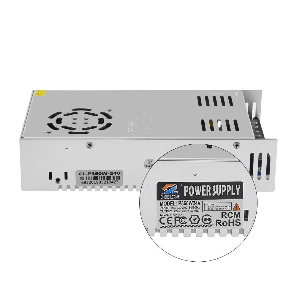 24V 15A 360W Switching Power Supply Adapter Lsed Strip light Transformer 12v for 3d printer parts part S-360-12 12V30A customize