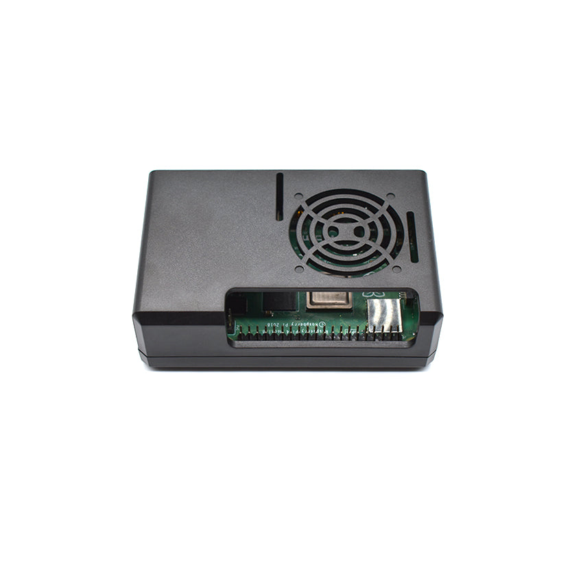 Raspberry Pi case , compatible with pi 4, can be installed with fan, reserved cable port, black LT-4A06 customize