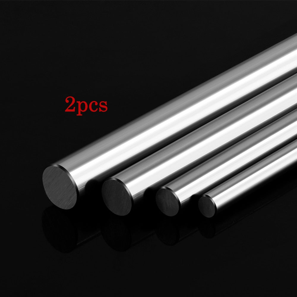 2pcs 8mm 10mm 8 200 250 300 400 500 600mm linear shaft 3d printer parts 8mm 400mm Cylinder Chrome Plated Liner Rods axis customize