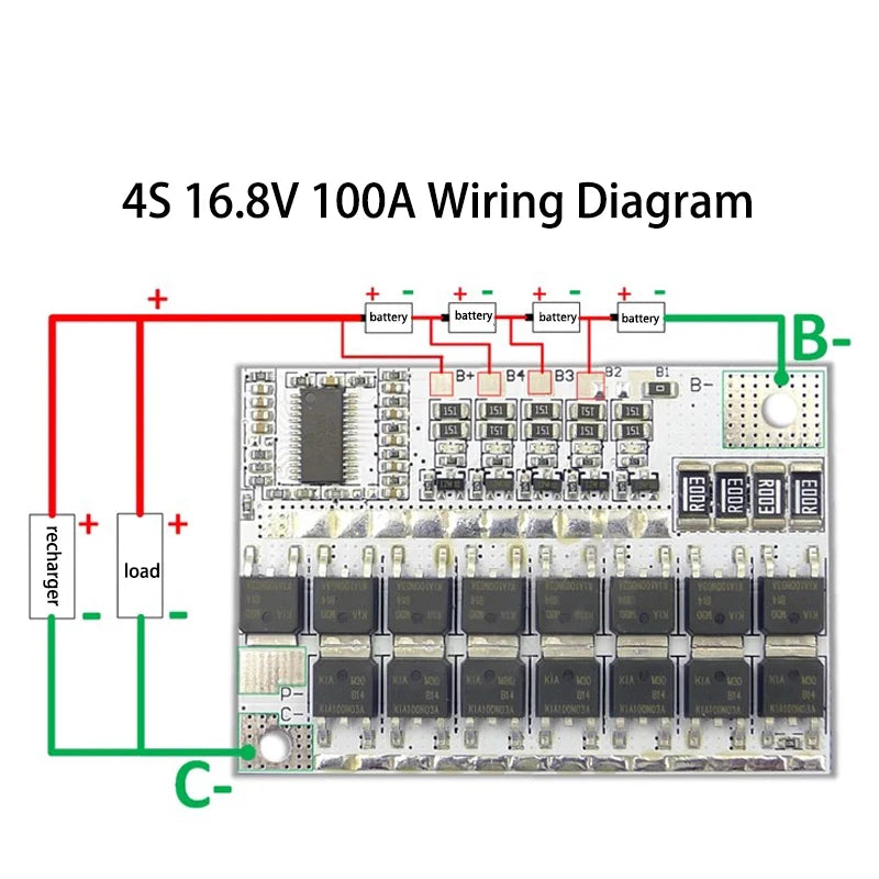 Custom 3s/4s/5s Bms 12v 16.8v 21v 100a Li-ion Lmo Ternary Lithium Battery Protection Circuit Board Li-polymer Balance Charging Module