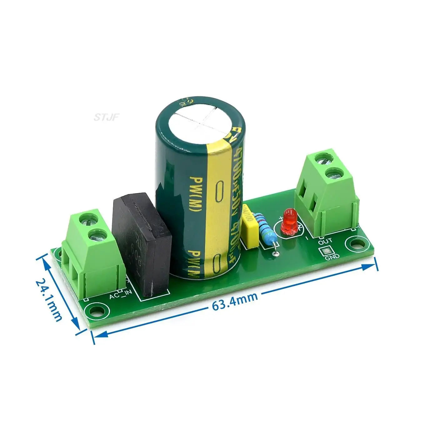 Custom 50V 4700uF power amplifier rectifier filter power board single power rectifier ac to dc power module 6A