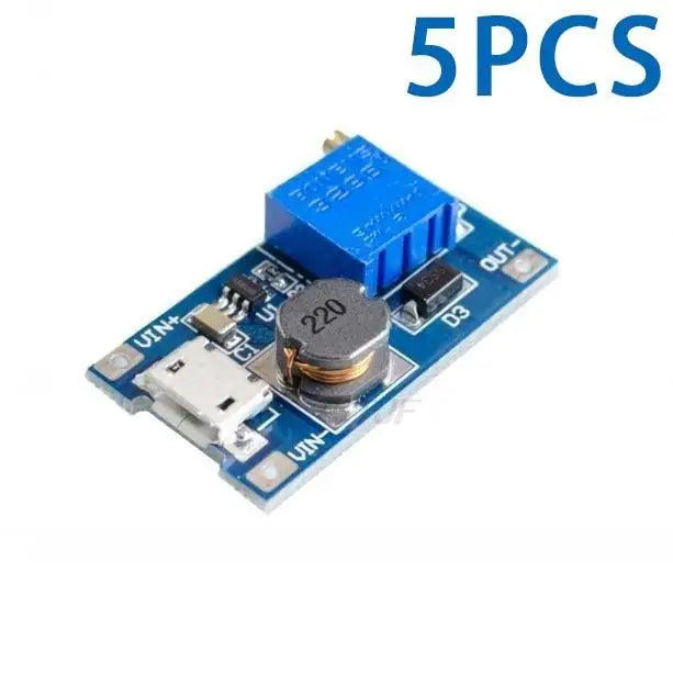 Custom 5pcs MT3608 DC-DC Step Up Converter Booster Power Supply Module Boost Step-up Board MAX output 28V 2A MICRO interface