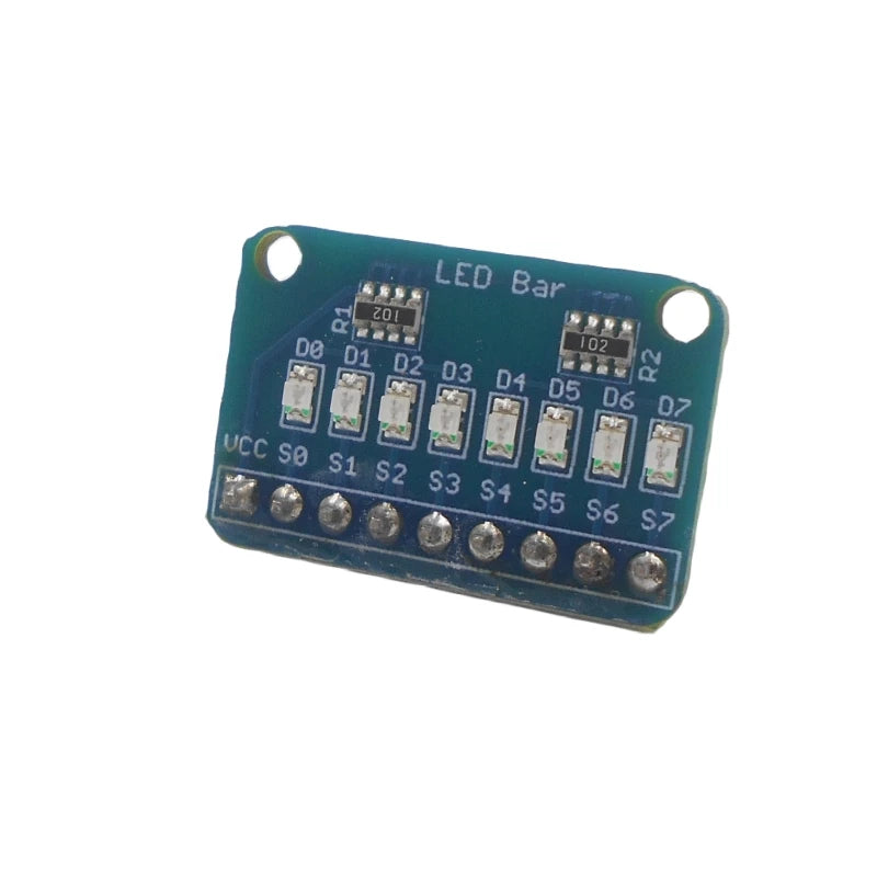 Custom 8-position LED light board, running light, flowing light, traffic light display module, 4-color red, yellow, blue, green