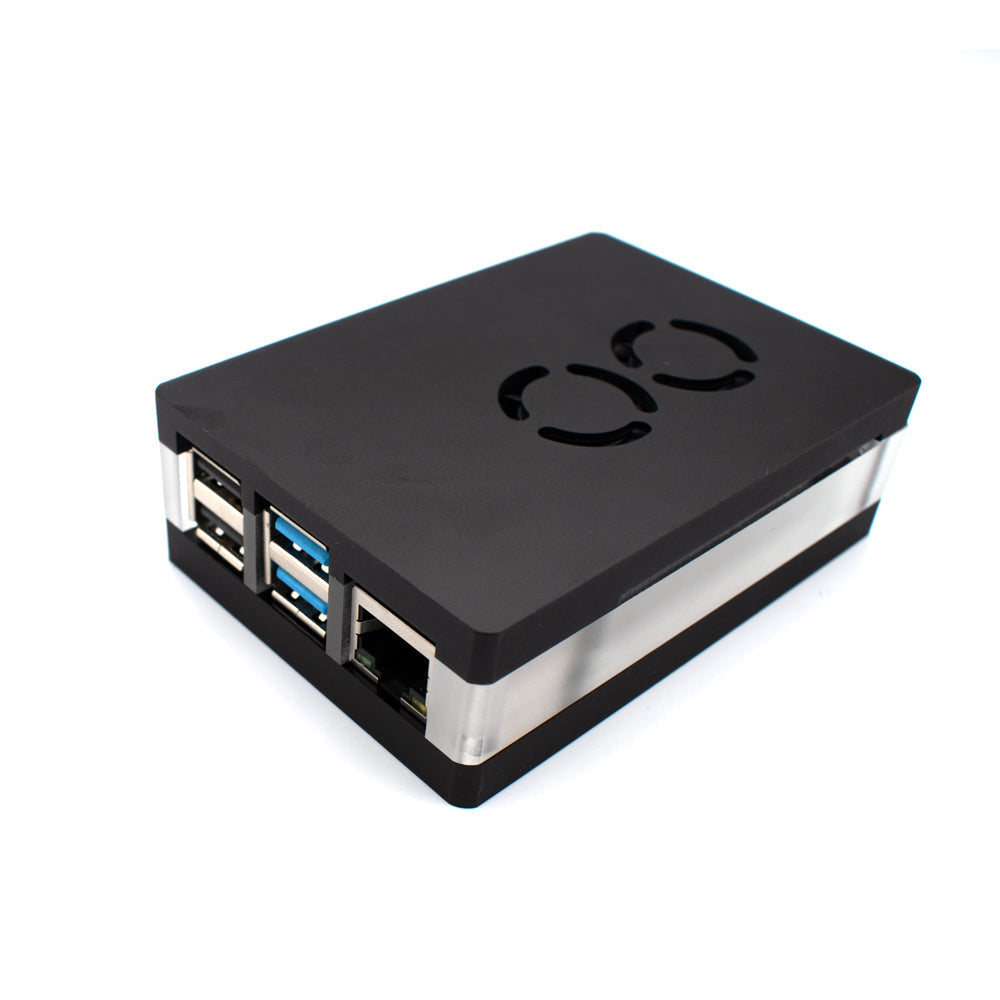 Custom OEM Raspberry Pi 4 Case + Fan + Heatsink Kit, Acrylic Shell with Cooling Fan & Aluminum Heatsinks for Raspberry Pi 4