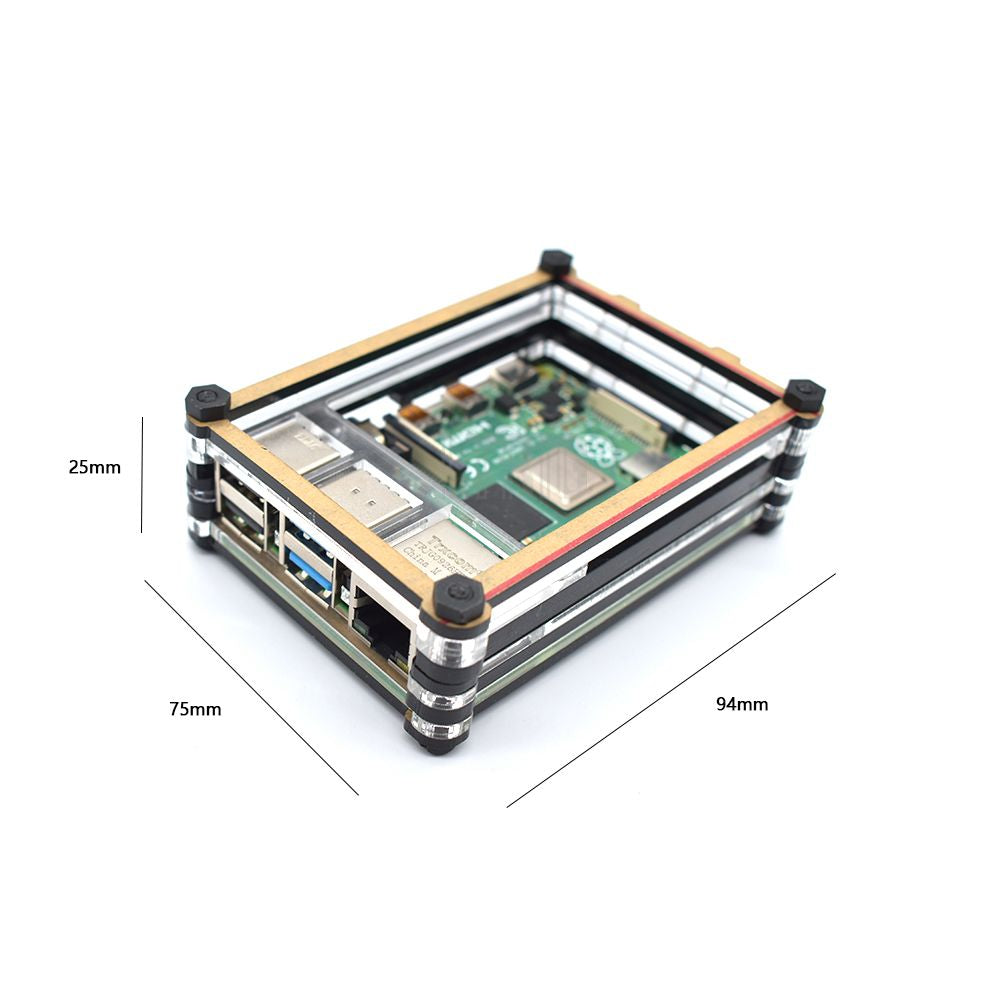 Raspberry Pi 4 Multi-layers acrylic Case Box for Raspberry Pi 4 case LT-4B10 customize