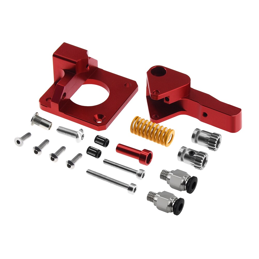 Aluminum Upgrade Dual Gear Mk8 Extruder For 3D Printer Extruder Ender 3 CR10 CR-10S PRO RepRap 1.75mm Drive Feed Double Pulley customize