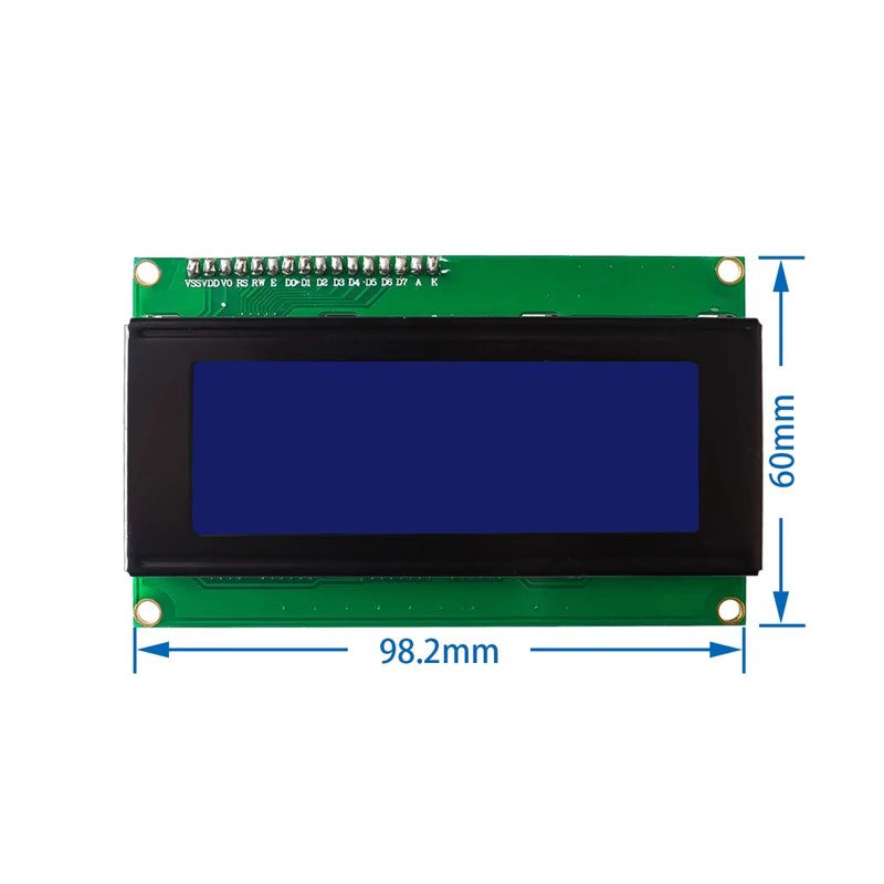 Custom Blue Green LCD 2004 With IIC 20x4 Character LCD Display Module HD44780 Controller blue screen backlight for arduino