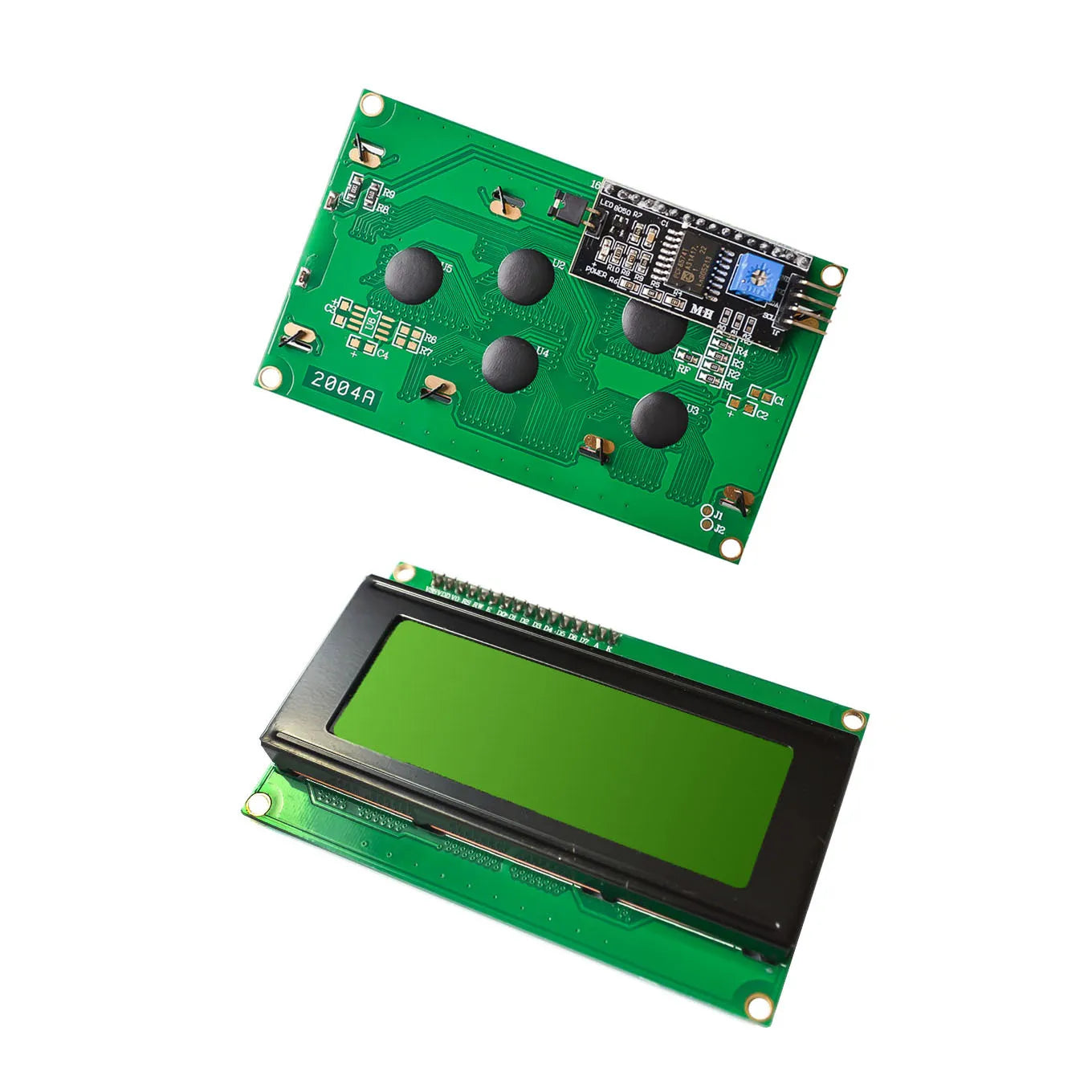 Custom Blue Green LCD 2004 With IIC 20x4 Character LCD Display Module HD44780 Controller blue screen backlight for arduino