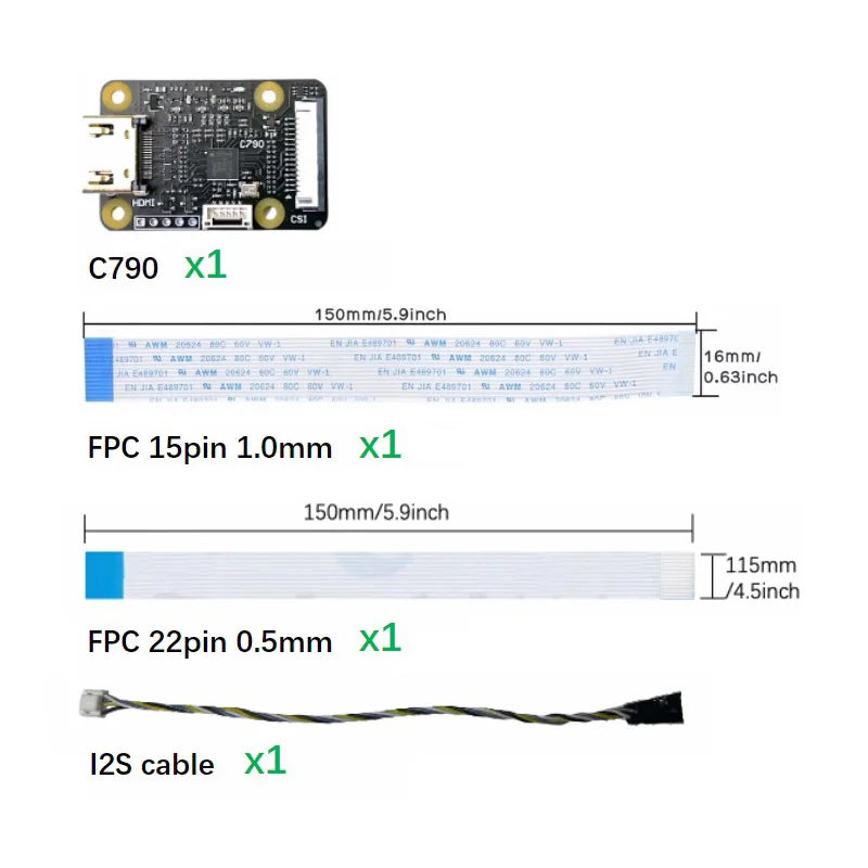 Custom C790 1080P 60Hz HDMI-compatible IN to CSI-2 Adapter & I2S BliKVM PiKVM "KVM over IP" Board supports Audio Backpower Mitigation