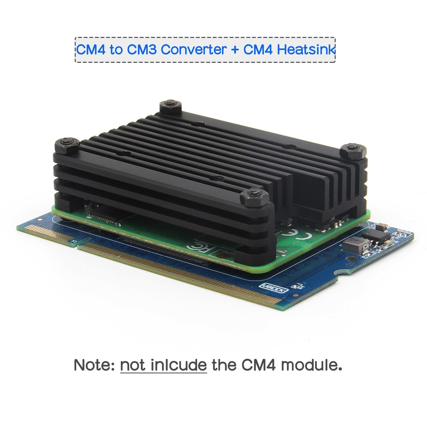 CM4 to CM3 Converter / Adapter Board with Heatsink(C235) for Raspberry Pi Compute Module 4