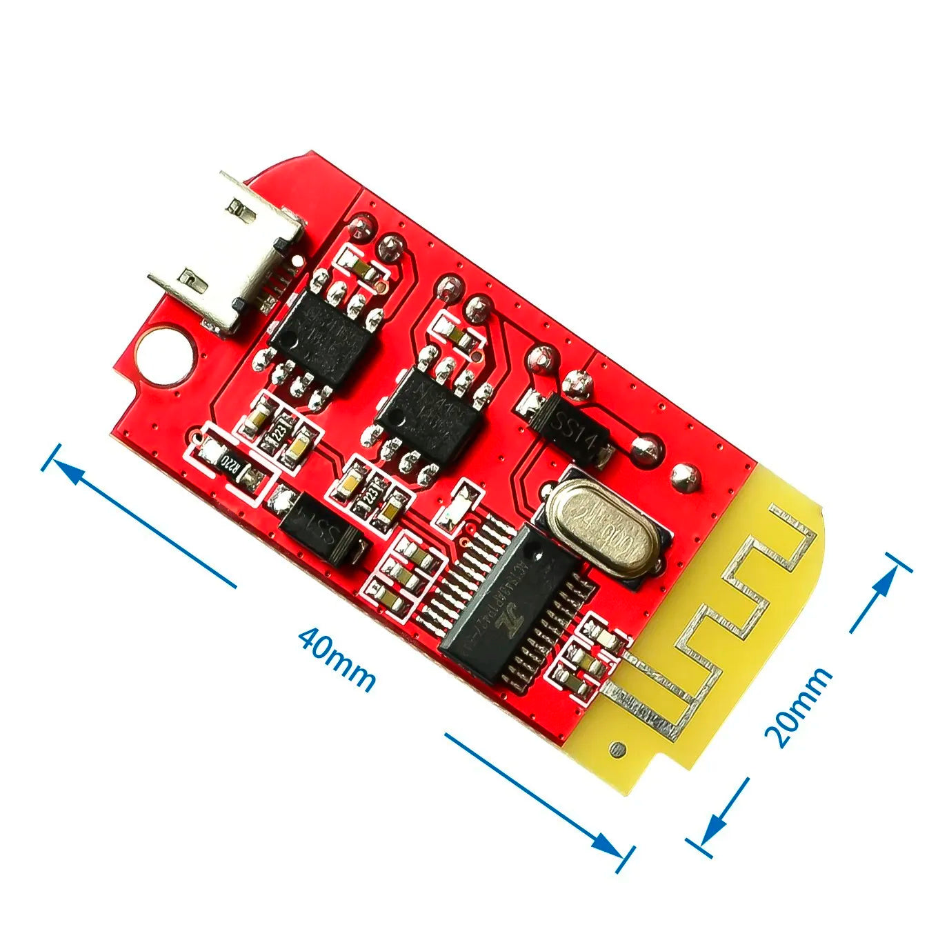 Custom CT14 Micro 4.2 Stereo For Bluetooth Power Amplifier Board Module 5VF 5W+5W Mini with Charging Port for Refitting Idle Sound Box
