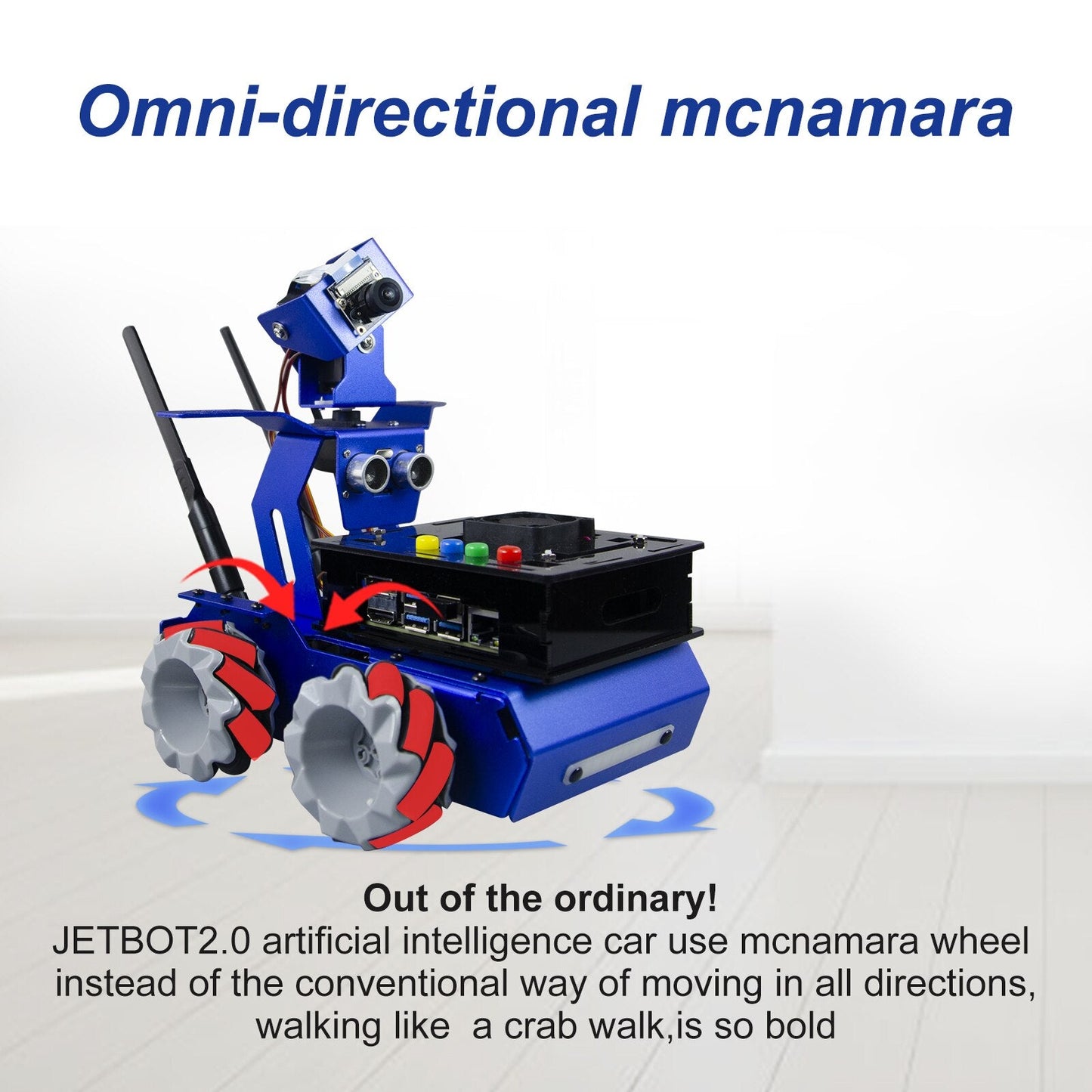 Custom 2.0 WIFI Wireless Robot Car Compatible Jetson Nano Remote Control HD Camera Robotic Learning Educational Toy