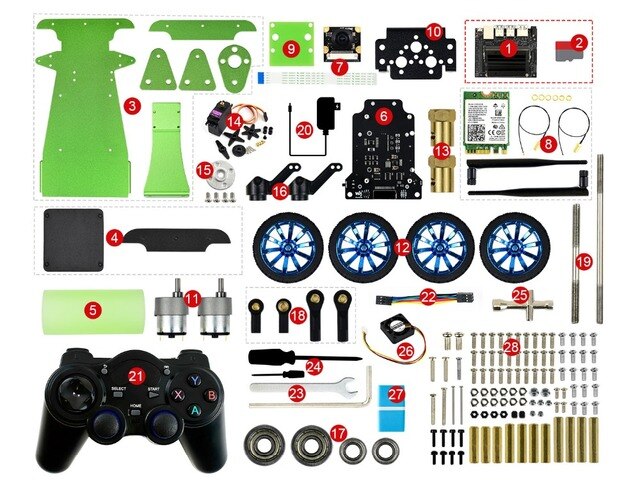 Custom Waveshare JetBot AI Kit / JetRacer AI Kit OFFICIAL Partner AI Smart Robot Based on Jetson Nano
