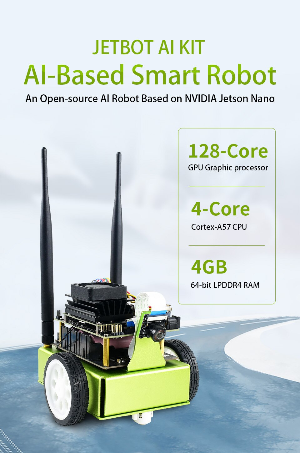 Custom Waveshare JetBot AI Kit / JetRacer AI Kit OFFICIAL Partner AI Smart Robot Based on Jetson Nano