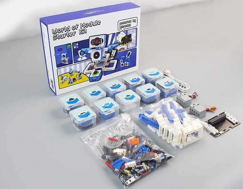 Custom educational sensor kit for Python and Makecode programming design for microbit V1and V2