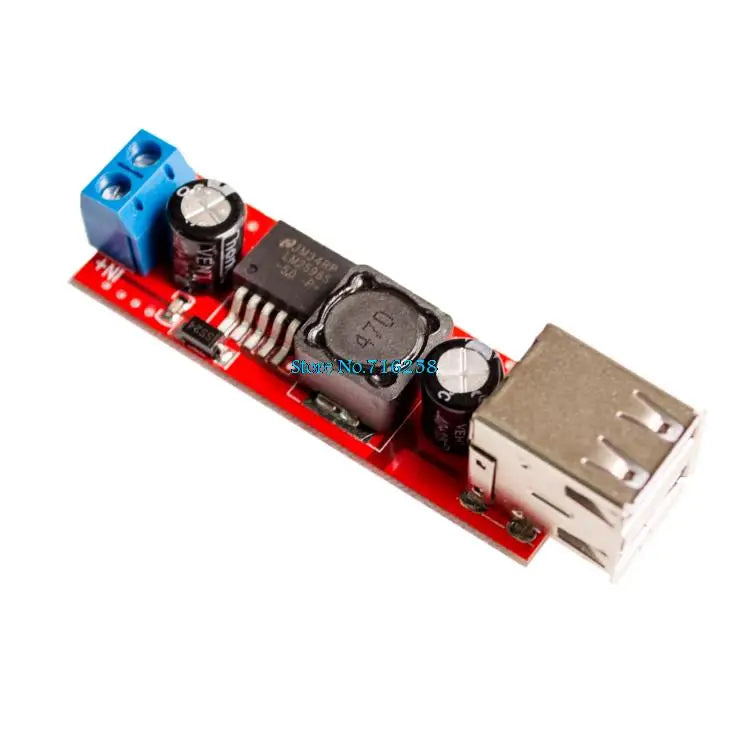 Custom DC 6V-40V To 5V 3A Double USB Charge DC-DC Step-down Converter Module For Vehicle Charger LM2596 Dual USB