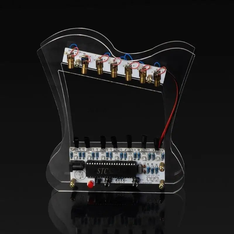 Custom DIY Laser Electronic Piano Kit HU-013 7 Music Scales Player Soldering Project Practice Laser Transmitters Photoresistor Receiver