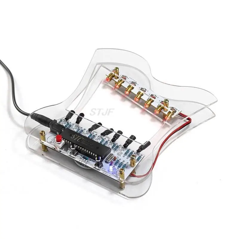 Custom DIY Laser Electronic Piano Kit HU-013 7 Music Scales Player Soldering Project Practice Laser Transmitters Photoresistor Receiver