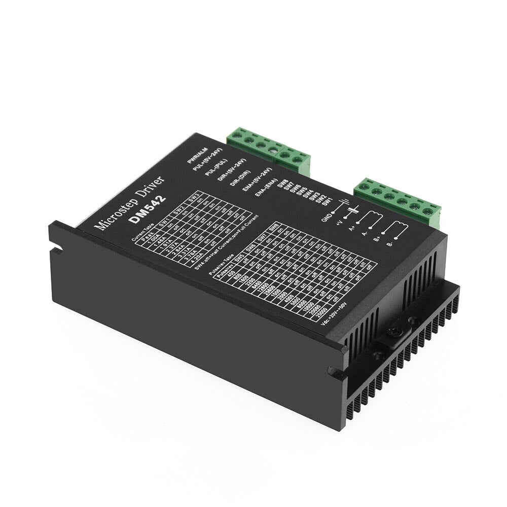 DM542 Stepper Motor Controller 2-Phase Digital Stepper Motor Driver 128 Subdivision DC 18-48 VDC Max. 4.2A for 42 57 86 Motors customize