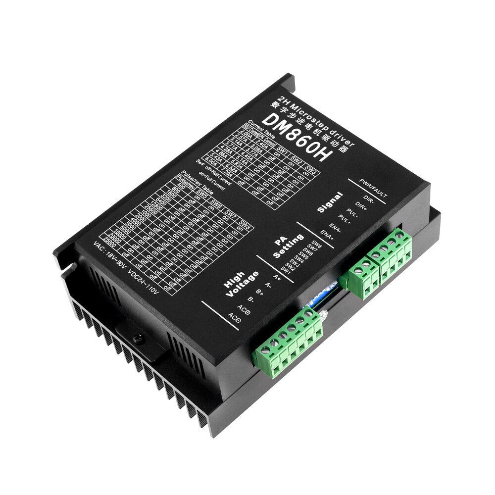 DM860 DM860H stepper motor drive controller 128 subdivision 7.2A high precision suitable for 57 86 stepper motor Nema23 Nema34 customize