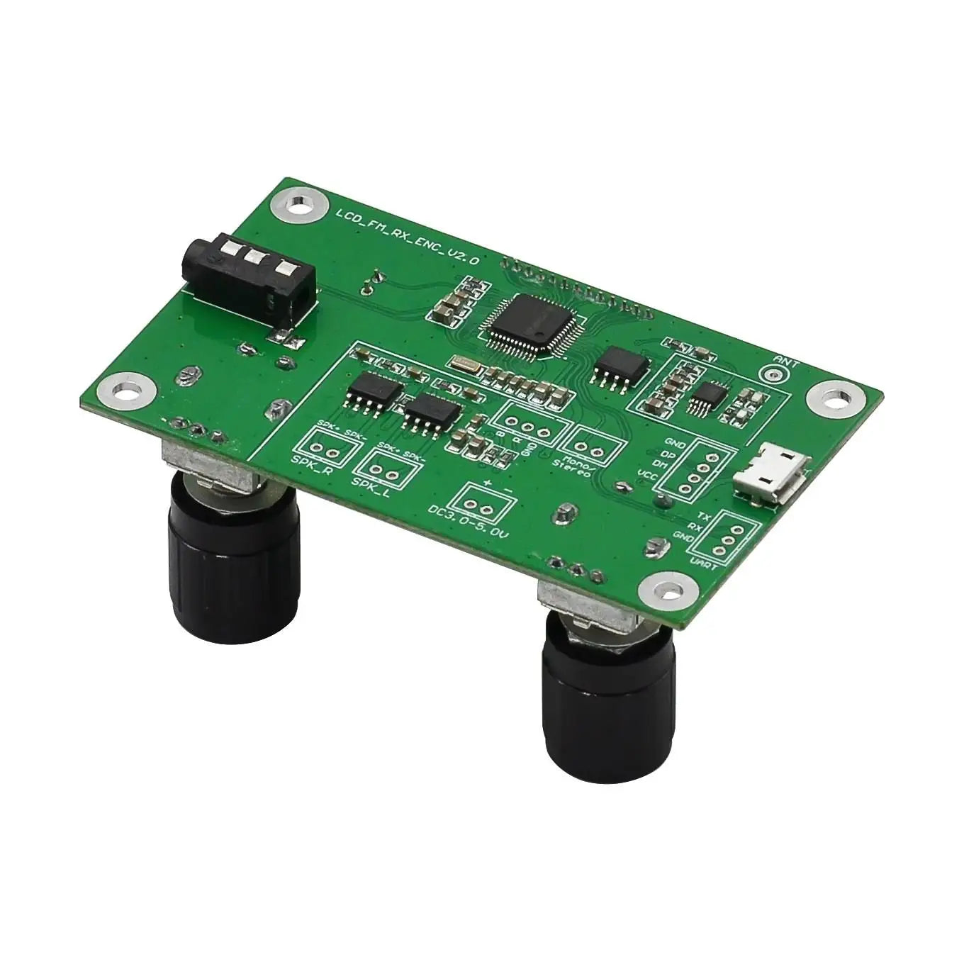 Custom DSP PLL Digital Stereo FM Radio Receiver Module Board 87-108MHz With Serial Control Frequency Range 50Hz-18KHz Controller