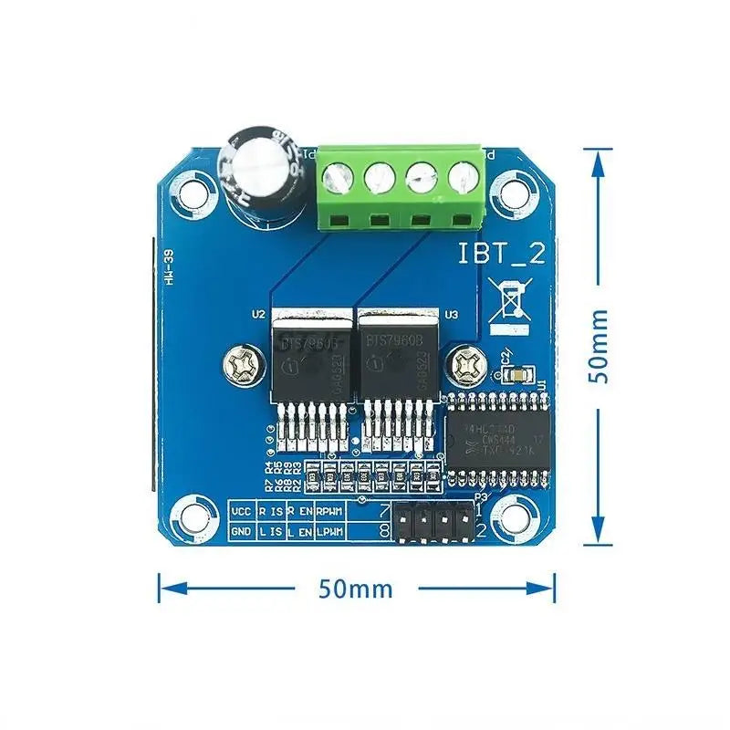 Custom Double BTS7960 43A H-bridge High-power Motor Driver module/ diy smart car Current diagnostic