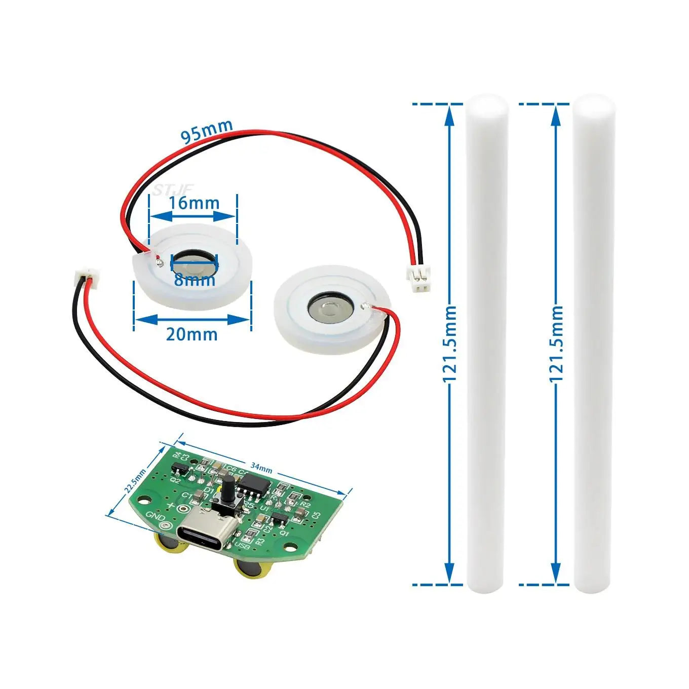 Custom Double spray module USB humidifier drive circuit board atomization experiment equipment Ultrasonic DIY incubator equipment