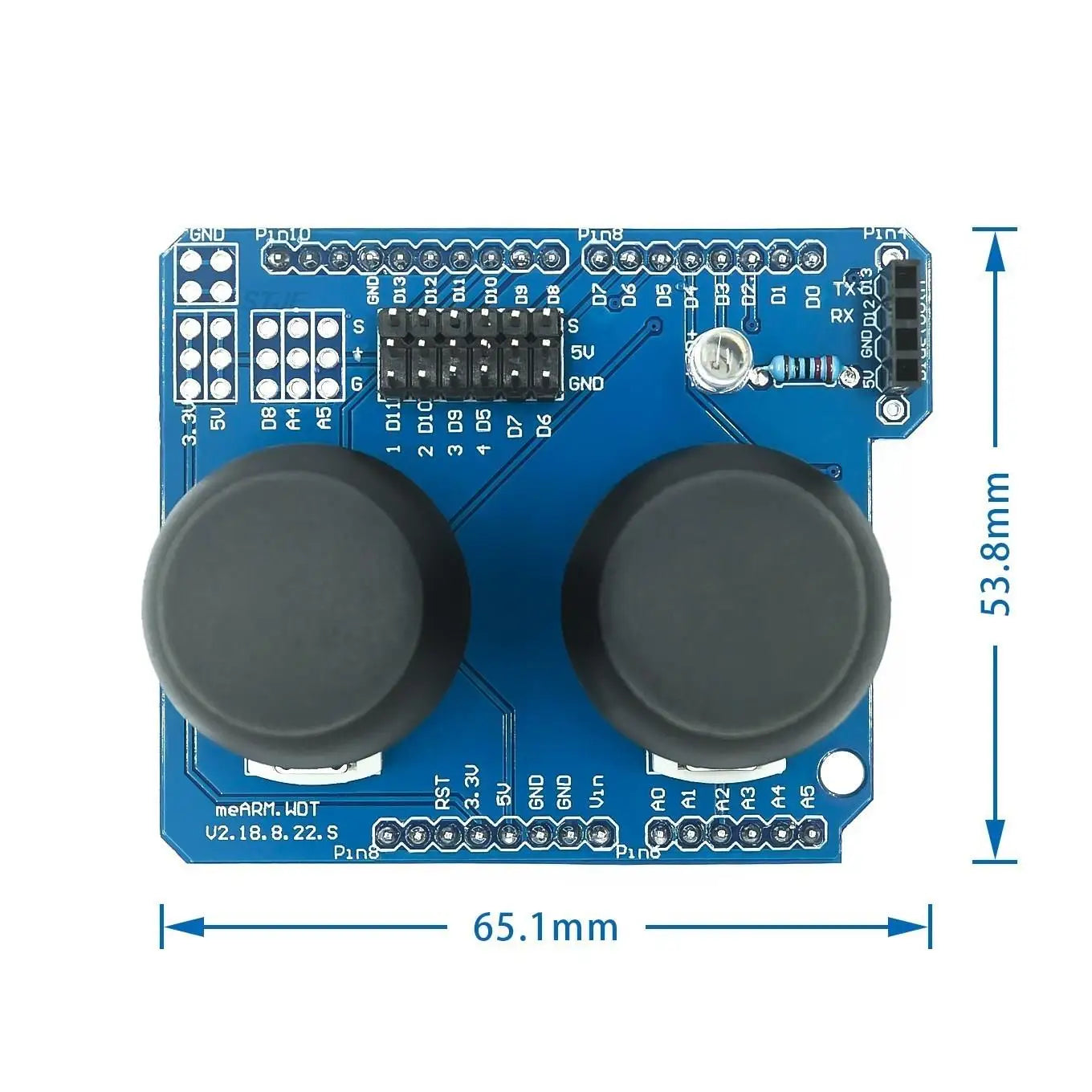Custom Electronic building blocks Dual PS2 game joystick button module JoyStick compatible with For UNO R3