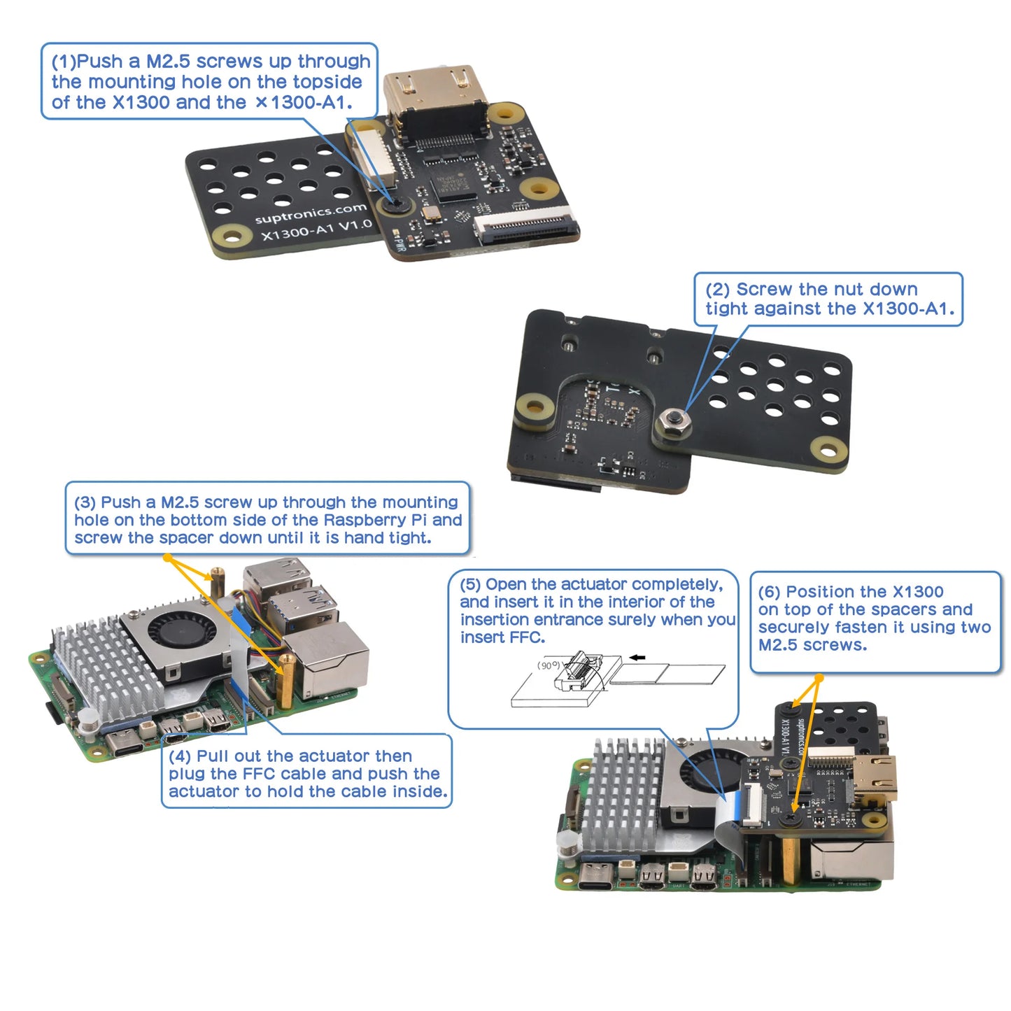 Custom CSI-2 Module X1300 for Pi 5