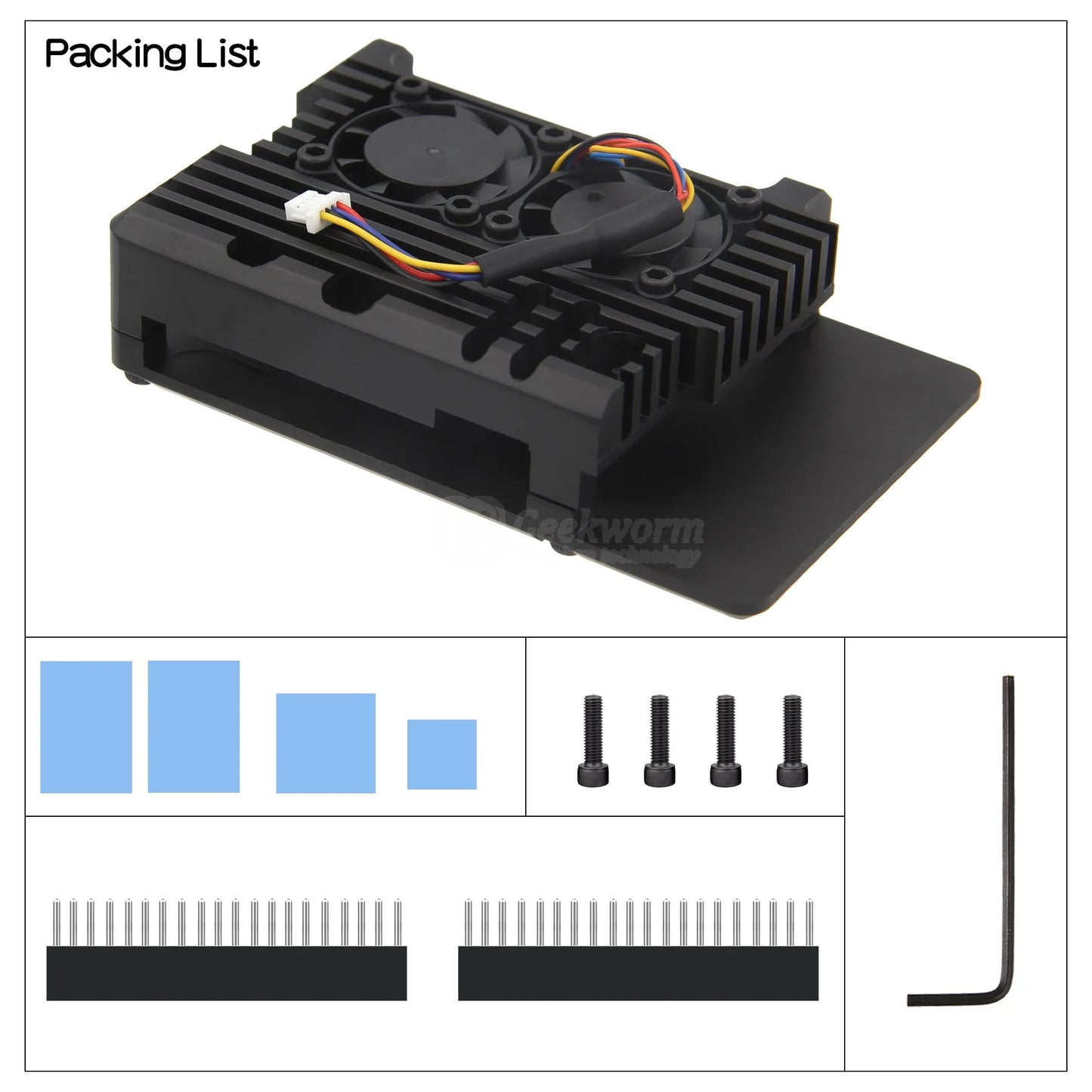 Custom Pi 5 Case with Cooling Fan | Aluminum Alloy Armor Shell Enclosure for Pi 5