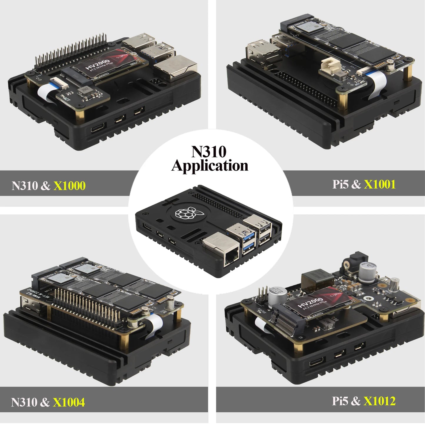 Custom Pi 5 Ultra-Thin CNC Aluminum Alloy Passive Cooling Case (N310)