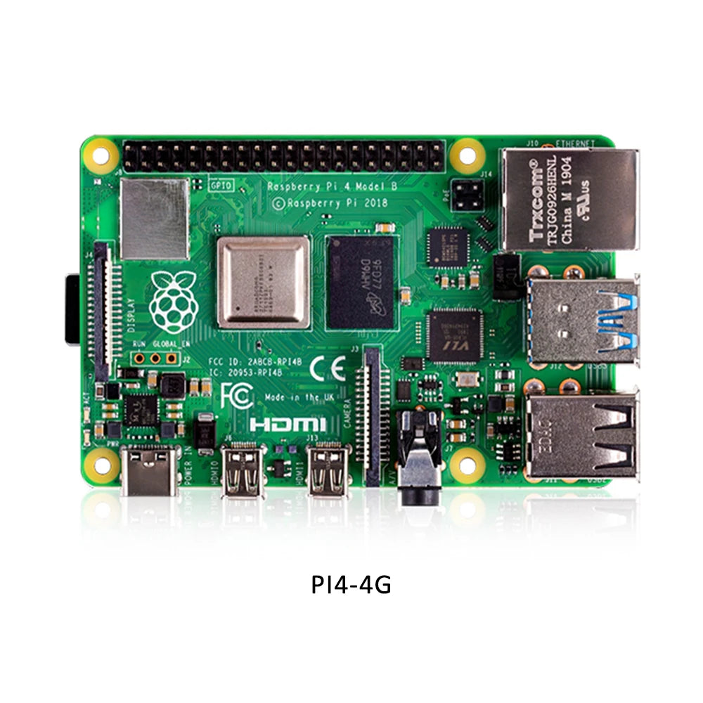 Custom Lonten Original Raspberry Pi4 Model B Kit 4GB RAM + case with fan +EU/US/UK Type-C 5V/3A Power charger+ cable+32G TF card+ h Manufacturer