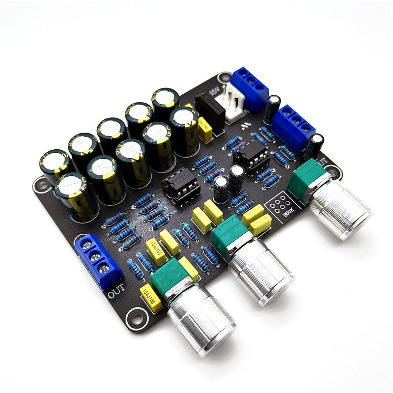Dual NE5532 Tone Preamplifier Board Audio Equalizer Preamp Treble Bass Tone Control Pre amplifier pcb assembly