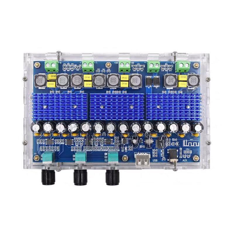 2*50W + 2*100W TPA3116D2 5.0 Digital Amplifier Board Subwoofer 4 Channels TPA3116 Class D AMP amplifier board pcb assembly Customize