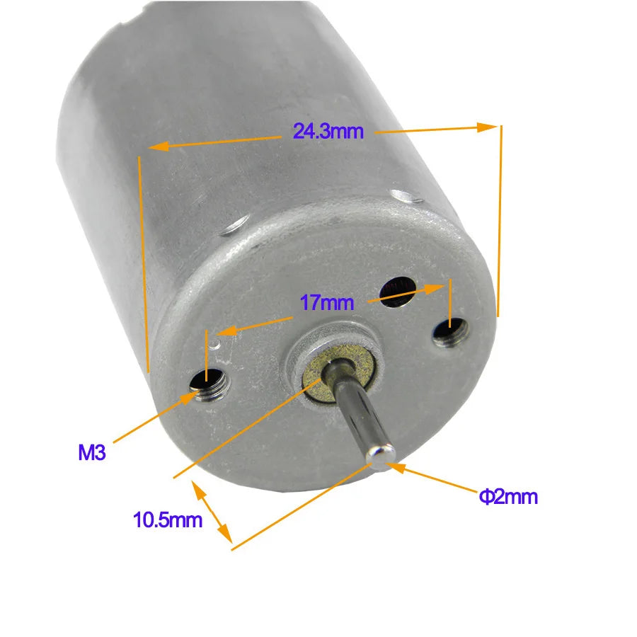Custom RF-370C DC 6-7.2V 12000RPM High-Speed Motor Precious Metal Brush Mini Gear Motor for RC Boat Model Toys DIY Manufacturer