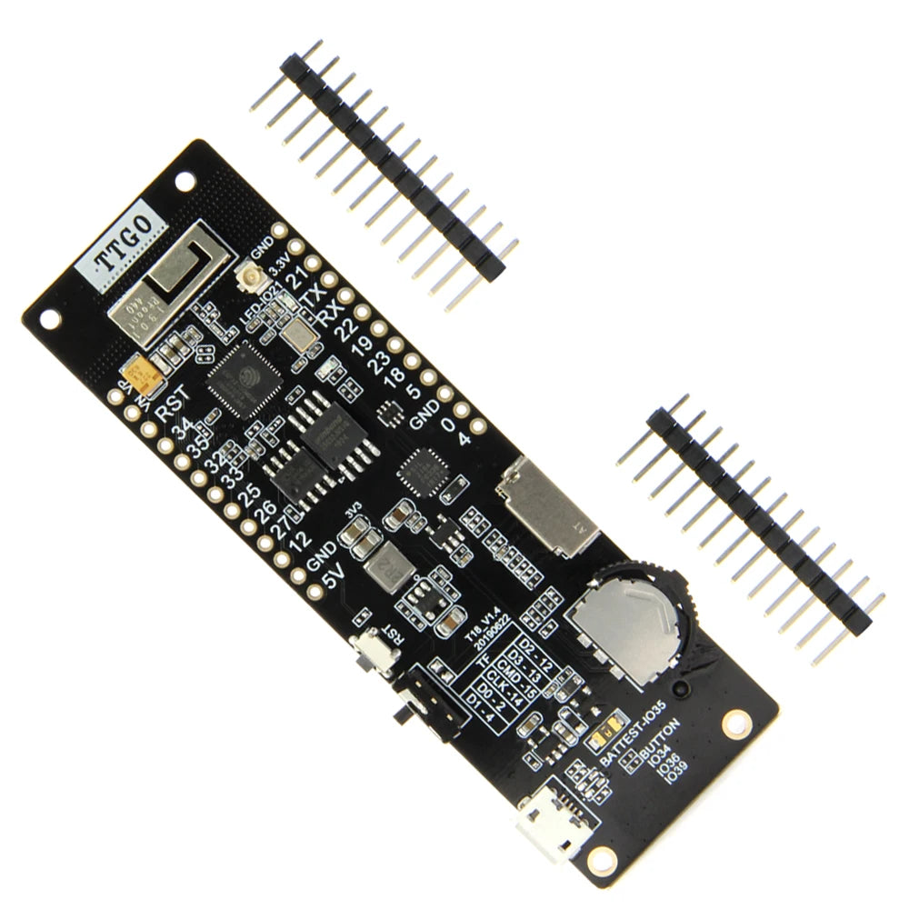 Custom TTGO T-Cell WiFi & Module 18650 Battery Holder Seat 2A Fuse ESP32 4 MB SPI Flash 4 MB Psram Micropython Custom PCB Manufacturer
