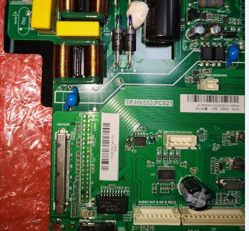 Custom Pcba TP.HV553.PC821 4K WiFi network TV motherboard 4 core chip 1GDDR+8G EMMC Send remote control Manufacturer