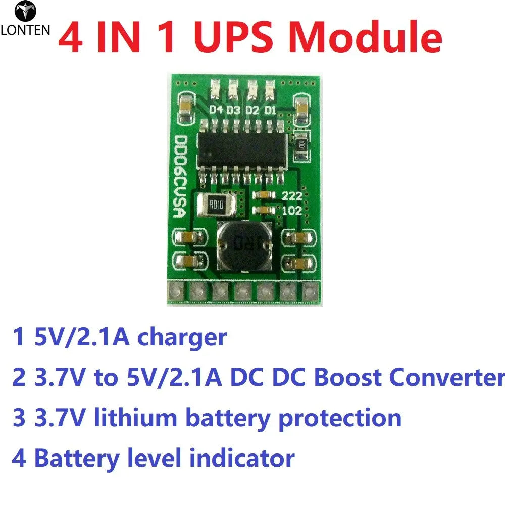 Custom 5x 06CVSA 4 in 1 2.1A 4.2V Charge Discharger DC-DC Boost Converter 3.7V to 5V Mobile Power Diy Power Supply Module Manufacturer