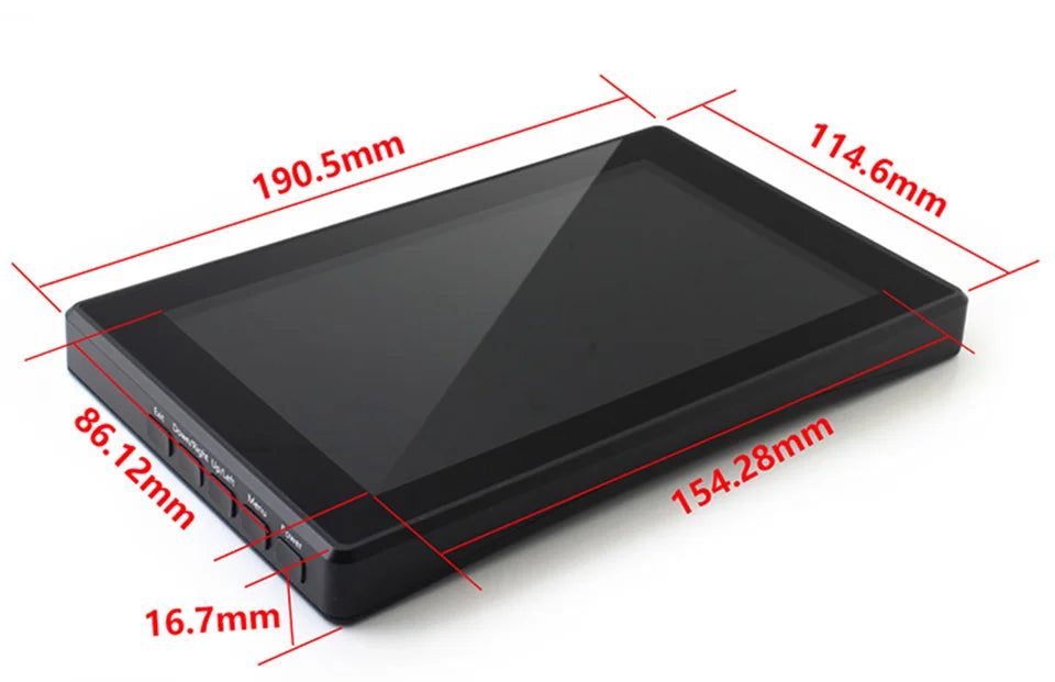 Custom Voor Raspberry Pi 3 Model B + Plus / 3B 7 Inch 1024X600 Ips Capacitieve Touch Screen 7 "Monitor W/Case Bracket Osd-menu Manufacturer