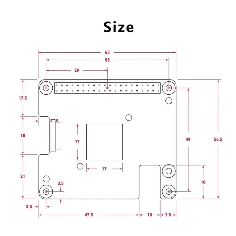 Official Raspberry Pi 5 AI HAT+ Artificial Intelligence Kit with Hailo8l/Hailo8 Accelerator Module, 13Tops/26Tops Custom