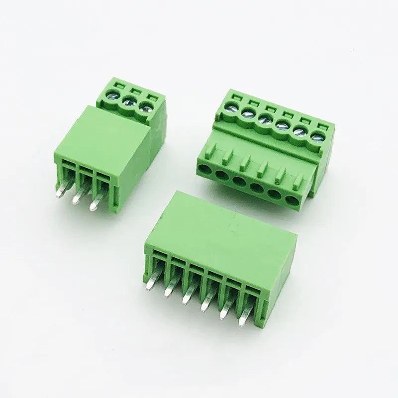 Custom 5sets 15EDG 2.54mm Pitch Screw Wiring Plug-in Terminal Plug Welding Plate Socket 2p 3p 4p 5p 6p Manufacturer