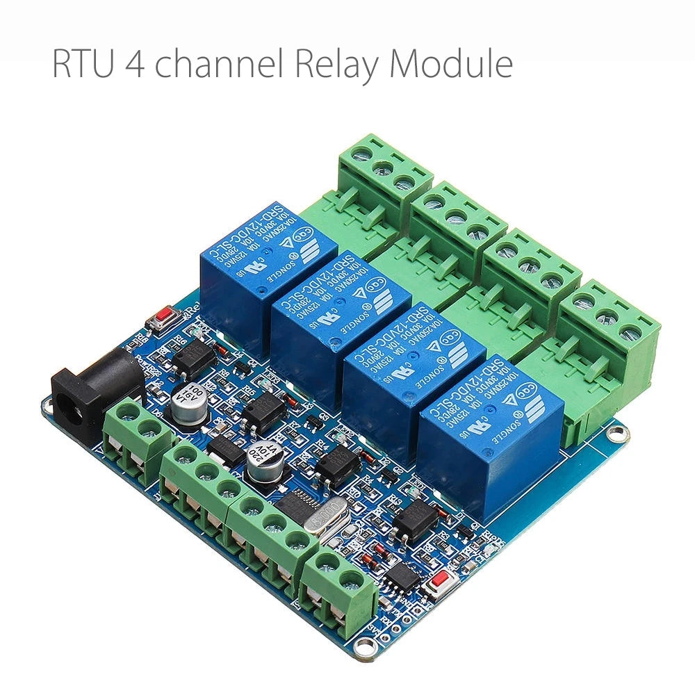 Custom Modbus RTU 4 Channel Relay Module 4CH Input Optocoupler Isolation RS485 MCU For Manufacturer