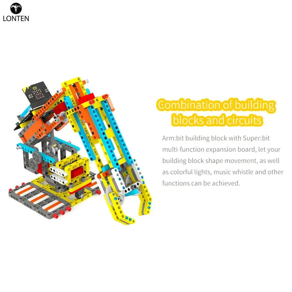 Custom Lonten 2019 New for Micro:bit Programmable Building Block DIY Smart Robotic Arm Kit High Tech Toys Gift Manufacturer